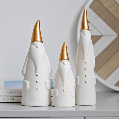 Simple christmas ceramic decoration Santa Claus ceramic decoration holiday home decoration living room decoration crafts