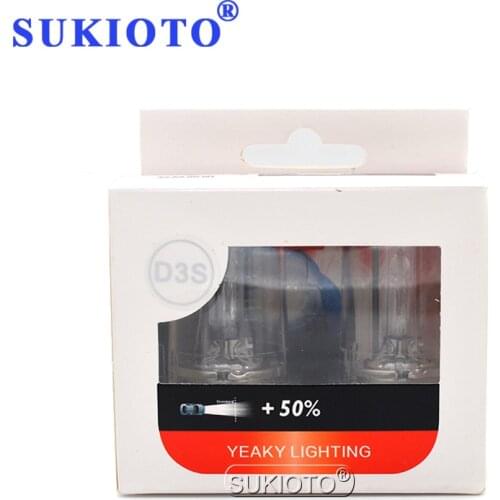 SUKIOTO Super Bright Original Yeaky Xenon D3S 6500K 4500K 5500K D1S Xenon HID Lamp Bulbs 35W Auto Car Headlight HID Xenon Light