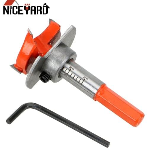 NICEYARD 35mm Diameter Woodworking Hole Saw Forstner Auger Drill Bit Wood Cutter Hex Wrench Set For Power Tools