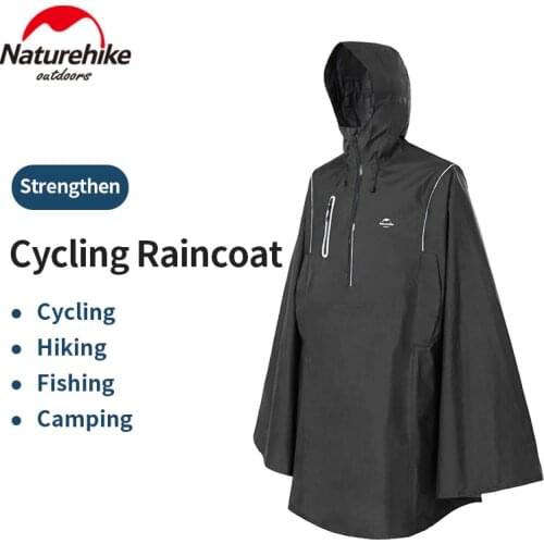 Naturehike Strengthen Magic Hooded Cycling Raincoat Outdoor Waterproof Hiking Camping Nylon Poncho Windproof And Breathable