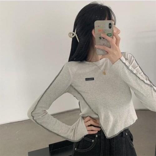 Womens T-shirts Tops Japanese Kawaii Ulzzang Retro Casual Ins Letter Print Tshirt Female Korean Harajuku Clothes For Women