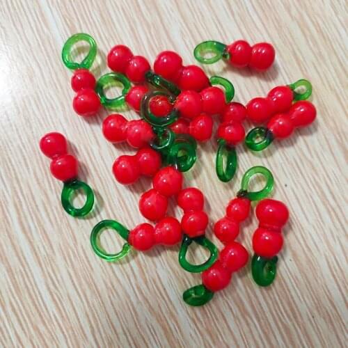 10PCS Personality Funny Red Gourd Murano Glass Pendant For Women Bracelet Earrings Accessories Vegetables Fruit Jewelry Fitting