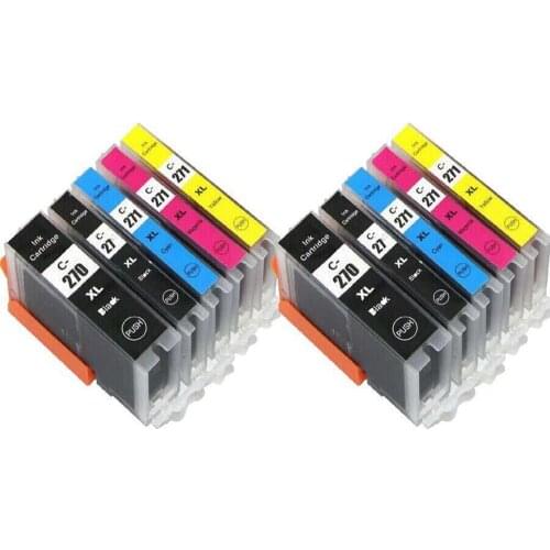 10PK PGI-270/CLI-271 Compatible lnk Cartridges For MG6821 MG6822 TS5020 TS6020 Printer