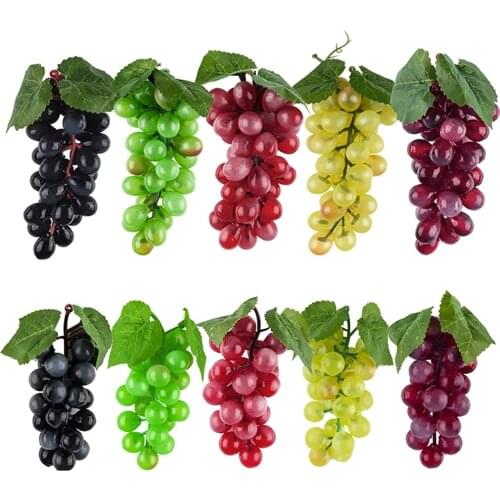 18/24/36/60/85 Heads Artificial Grapes Fake Grapes Rubber Lifelike Grapes Clusters Artificial Fruit for Home Kitchen Party