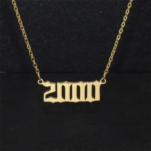 1985-2005 Birth Year Necklace Gold Chain Bijoux Femme Choker Necklace For Women Jewelry Best Friends Fashion Accessories BFF