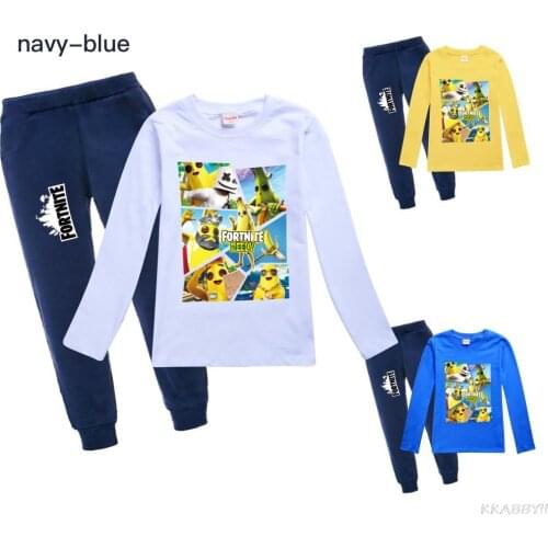 Fortnites New Fashion Kids Boys Girl Clothes Sportswear Autumn Winter Baby Boys Set 2Pc Children Outfit Cotton Cute Tops