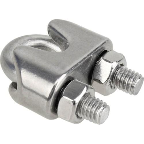 2PCS M3 Wire Rope clamps Stainless Steel 304 U-type Wire Rope Clip Cable Clamp Rigging Hardware high clamp load pull rope