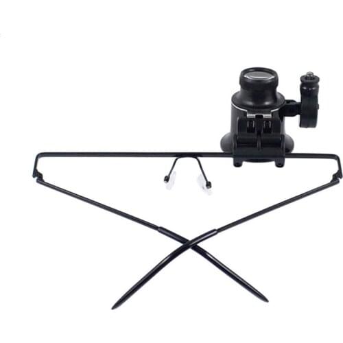 9892A magnifier bracket type watch repair ancient antique jewelry 20 times LED light identification wearing magnifying glass