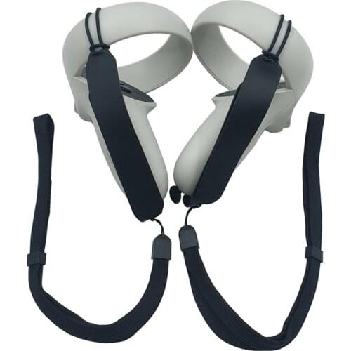 Black Hand Knuckle Fixing Strap with Wrist Belt fits for Quest 2,Washable and Durable