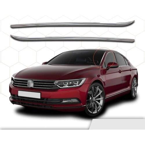 Volkswagen Passat B8 Chrome Front Glass Pole 2 Piece 2015 - 2019 Chrome Styling Accessories Modified Car Glass Accessory