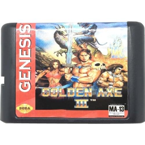 Golden axe 3 16 bit Game Card Game Cartridge for Sega Mega Drive / Genesis System EUR/USA Shell