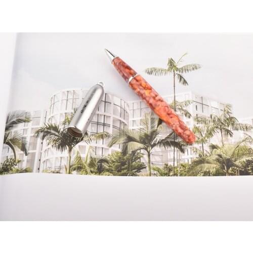 Fuliwen Resin Acylic Metal Mini Style Roller Ball Pen With Refill Maple Leaf Business Stationery For Writing Pens