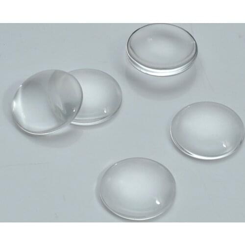 100Pcs 20MM Round Flat Back clear Crystal glass Cabochon,Top quality clear glass title;sold as 100pcs per package
