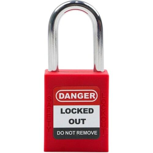 Lockey 25pcs 38mm Steel Shackle Safety Padlock Security Lock Lockout Tagout