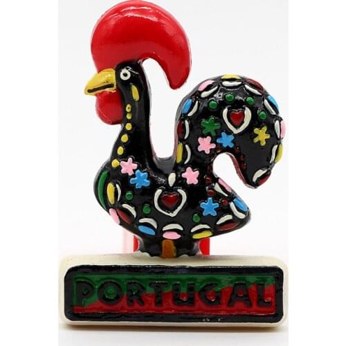 Portuga Cock Magnetic Refrigerator Stick 3D Animal Refrigerator Stick Spanish Tourist Souvenir Home Kitchen Creative Decoration