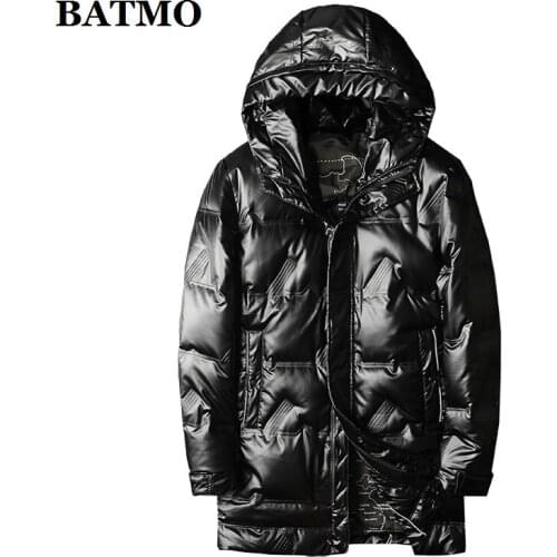 BATMO 2020 new arrival winter 90% white duck down hooded jackets men,warm thicked waterproof parkas coat,plus-size 5555