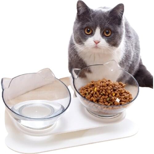 Non-slip Double Cat Bowl Dog Bowl With Raised Stand Pet Supplies Cat Water Bowl For Cat Food Bowls For Dog Feeder Pet Products