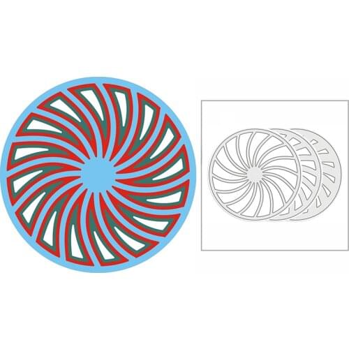 New 2021 Layering Swirl Circle Gear Metal Cutting Dies for DIY Scrapbooking and Card Making Decorative Embossing Craft No Stamps