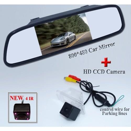 To sell at a favorable price HD car rear view camera for NISSAN X-TRAIL+4.3 inch car reversing mirror monitor waterproof IP 69K