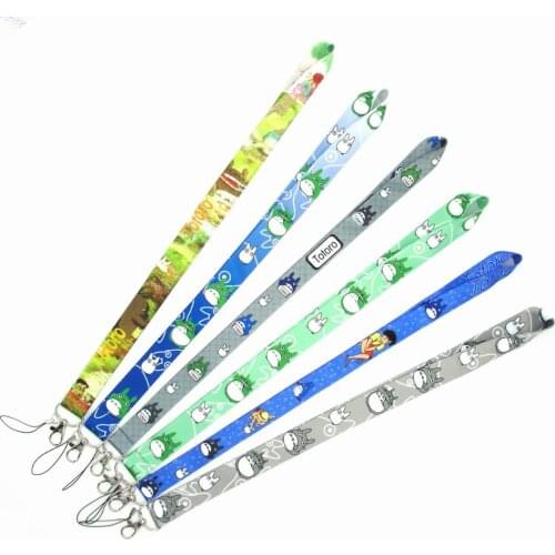 Mixed 200 Pcs Popular My Neighbor Totoro Lanyards Neck Strap Keys Camera ID Card Lanyard Mobile Phone Neck Straps