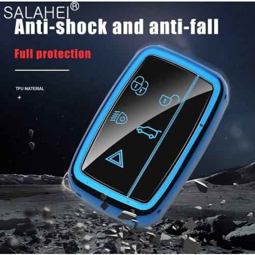 TPU Car Key Case Shell Cover For Land Rover A9 Range Rover Sport Evoque Freelander 2 Jaguar XE XJ XJL XF C-X16 V12 Guitar