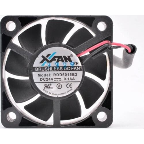 RDD5015B2 5cm 50mm fan 50x50x15mm DC24V 0.18A 2 wires 2pin double ball bearings high-volume cooling fan for the inverter