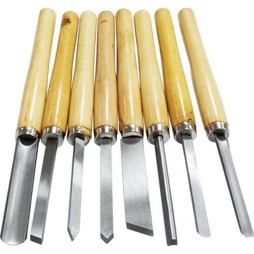 High Speed Steel Wood Turning Lathe Tools Chisel Gouge Woodworking Set 8 Pcs Chisels Tool Woodturning Tool Ishowtienda Yxd