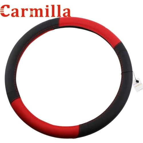 Carmilla Leather Car Steering Wheel Protection Cover Steering Covers for Jeep Renegade 2015 2016 2017 Compass 2017 2018 Parts