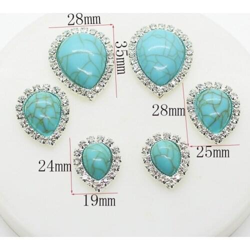 Fine Turquoise Natural Smooth Metal Dripping Decorative Buttons 10 pcs mixed size holiday ribbon clothing with accessories