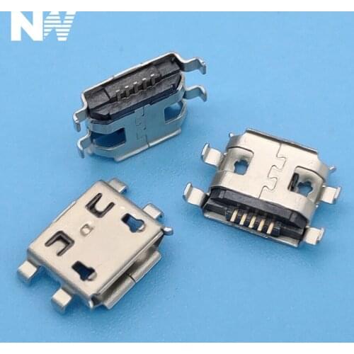 10Pcs Micro Usb 5Pin B Type 0.8Mm Female Connector For Mobile Phone Mini Usb Jack Connector 5Pin Charging Socket Four Feet Plug