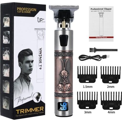 2021 T9 Electric Hair Trimmer Cordless Shaver Beard Trimmer Electric Shaver for Men 0mm Men Barber Hair Cutting Machine For Men