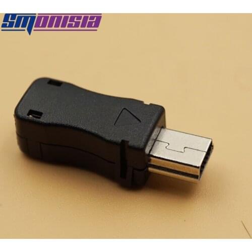 Smonisia 200sets 3 IN 1 Mini USB Male Plugs Mini USB Male Connector 5PIN Socket With Plastic Cover