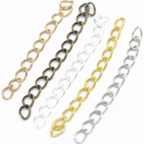 70mm Tone Extended Extension Tail Chain For DIY Jewelry Making Findings Bracelet Necklace 50pcs