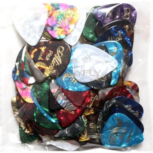 Alice Professional AP-100K 100Pcs/Lot Gold Stamping Celluloid Acoustic Electric Guitar Picks Plectrums Wholesales