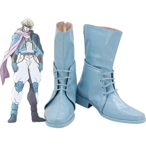 JOJO Caesar Shoes Cosplay JoJos Bizarre Adventure Caesar Anthonio Zeppeli Cosplay Boots Leather Shoes Custom Made