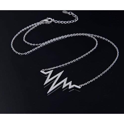 Designer Fashion 925 Sterling Silver Jewelry 3A Cubic Zirconia Party Necklace