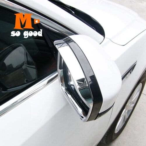 For Jaguar F-PACE F pace ABS Chrome 2016 2017 2018 Car Rearview Mirror Block Rain Eyebrow Cover Trim Auto Accessories Sticker 2