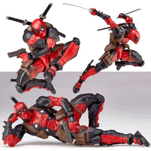 Disney Action Figure X-Men Deadpool Statue Model Variant Movable Super Heroes Figures Dead Pool with Weapons Kids DIY Gift Toys