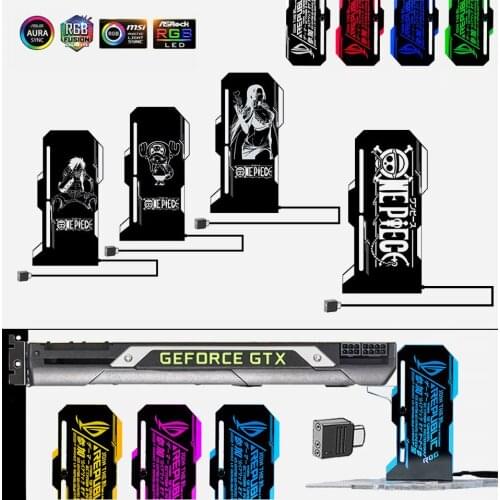 Graphics Card Support ARGB +5V/3PIN Connectors AURA Synchronous Symphony LED Luminous Pollution Lamp Computer Case Decoration