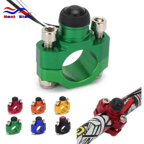 CNC Engine Stop Start Button Handlebar Flameout Switch With Base For KAWASAKI KX85 KX125 KX250F KX450F KX250 KLX450R Motorcycle