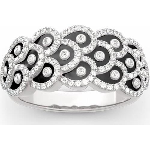 Trendy Ethnic Style Peacock Tail Pattern Ring for Women Engagement Party Wedding Rings Hand Jewelry Accessories Size 6-10