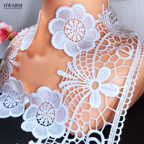 Free shipping 5yard 11.7cm white Large reticulate flower arts craft sewing lace fabric DIY High quality polyester fine lace trim