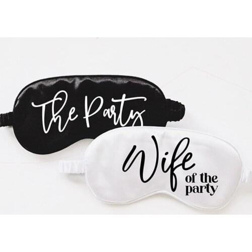Wife of the Party sleep mask Bachelorette hen night Party Bridal Shower bride to be Wedding decoration Bridesmaid proposal Gift