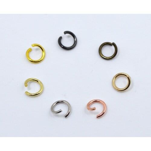200pcs/lot 4mm 5mm 6mm 8mm Open Jump Rings Gold Silver Color Metal Iron Split Rings Necklace Connectors for Diy Jewelry Making