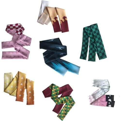 Anime Demon Slayer Kimetsu No Yaiba Tanjiro Cosplay Costume Nezuko Zenitsu Headband Headwear Hair Accessories For Women CS426