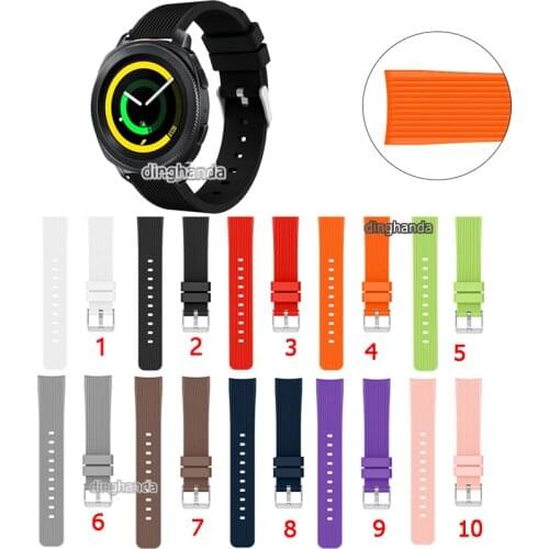 20mm Soft Silicone Watch Band Strap For Samsung Galaxy Watch Active/Active2 40mm 44mm /Watch3 41mm/ 42mm/Sport R600/Gear sport
