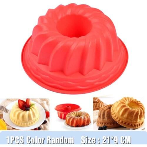 Silicone Mold big Cake baking Flower Crown Bread Cake Pastry Bake Form 3D large Pizza Pan bakeware DIY birthday