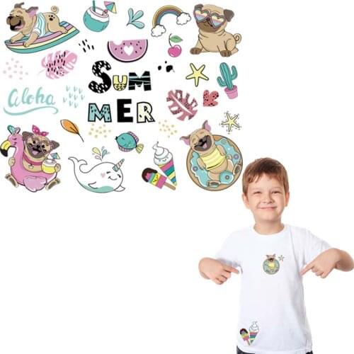 Cute Elements Transfers For Clothing Girl Boy Clothes Heat Transfer Stickers Fashion Diy Accessory Iron On Patches