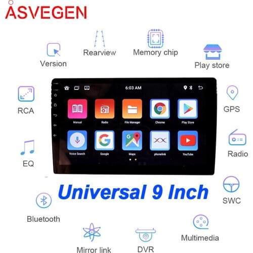 9‘' 10nch Android 10 Universal Car Multimedia Player RAM 1G + ROM16G Navigazione GPS BT FM USB Wifi Auto Stereo