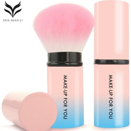 Retractable Makeup Brush Ultra-soft Face Foundation Powder Blush Contour Brush Portable Facial Makeup Brush Cosmetic Tool